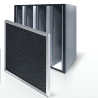 Filtre chimique pour l'élimination des odeurs corrosives