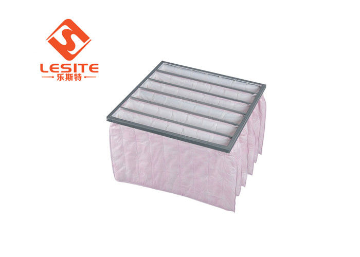 Filtre à manches non tissé de la fibre H13 Hepa, filtre à manches de poche pour la pièce propre