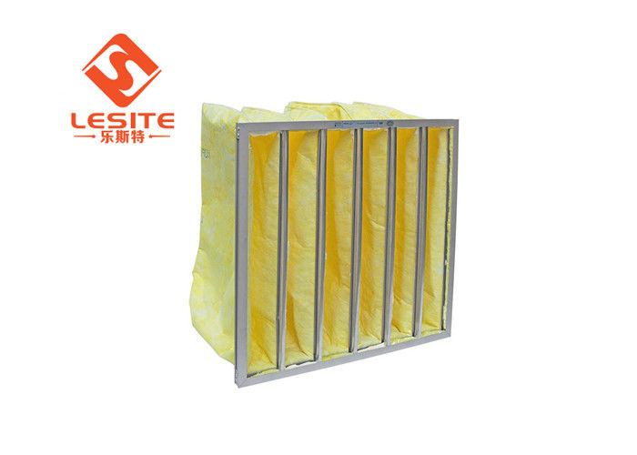Capacité se tenante H13 5μM Aluminum Bag Filter de la grande poussière jaune