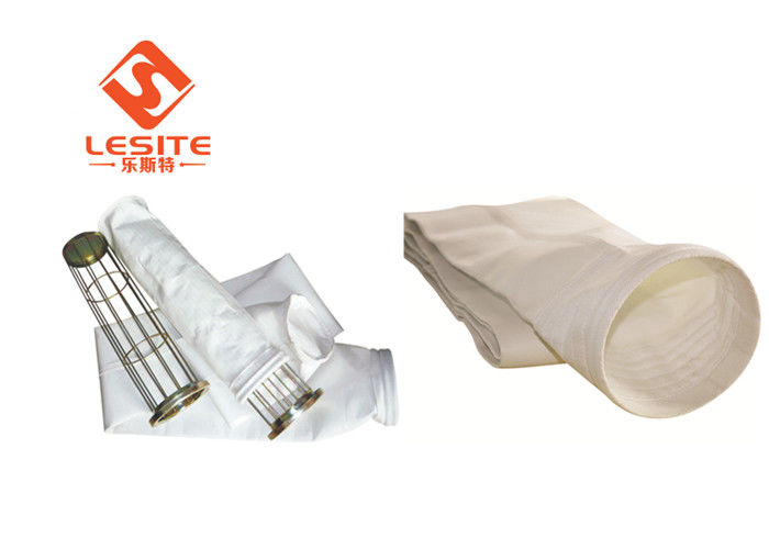 Bon filtre à manches de la poussière de la perméabilité à l'air 2mm, sachets filtre de Baghouse blancs